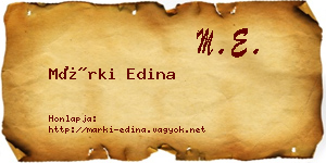 Márki Edina névjegykártya